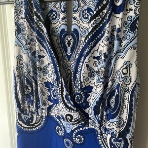 Blue paisley midi dress
